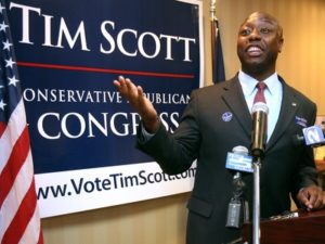 Metro     Tim Scott addresses supporters. (Brad Nettles/postandcourier.com) 6/8/10