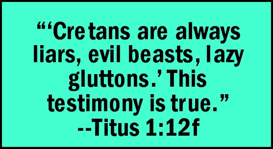 Cretans are liars