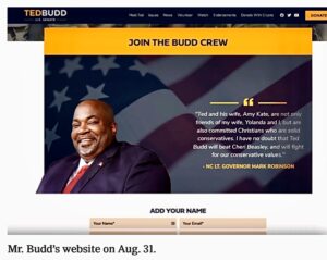 Ted Budd Site - No Trump - with Robinson