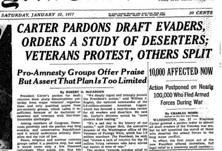 CarterPardonsDraftEvaders1977 A Friendly Letter